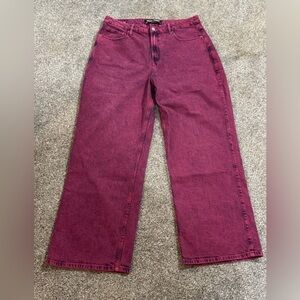HOLLISTER Social Tourist Highest Rise Baggy‎ Jeans Woman’s Size 15S Pink
